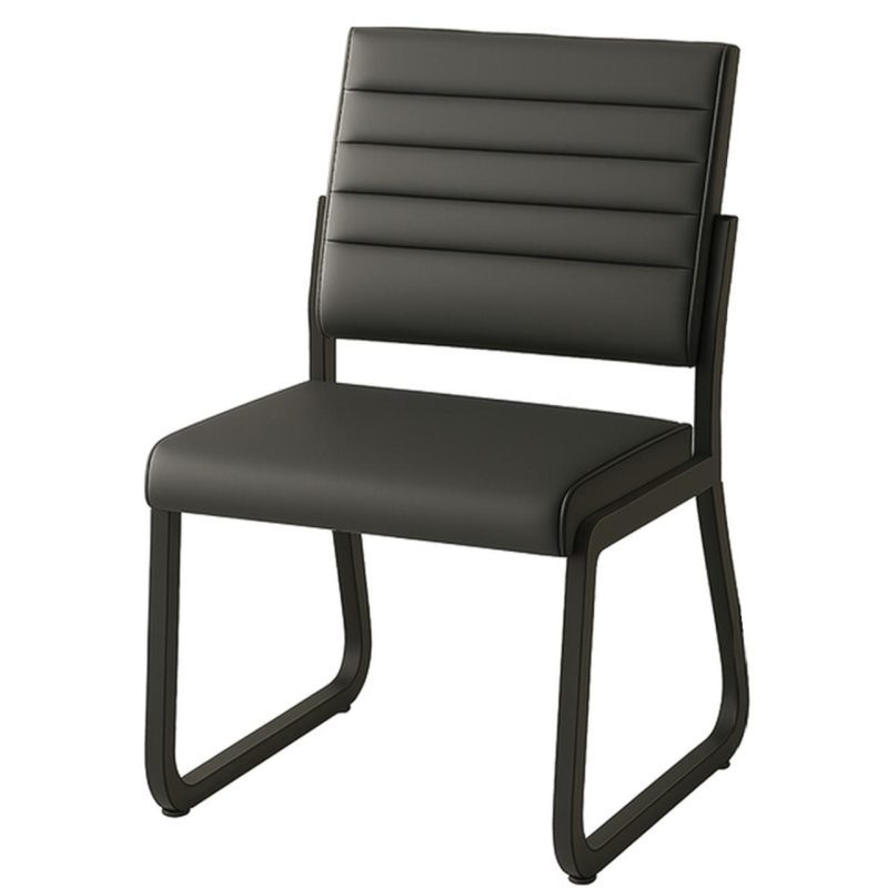 Cadeiras Longarinas para Recepção Poltrona para Escritório Estofada - TRIX - Cor Preta - 35119
