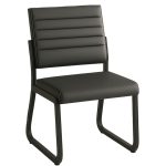 Cadeiras Longarinas para Recepção Poltrona para Escritório Estofada - TRIX - Cor Preta - 35119