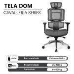 Cadeiras Escritório Cadeira de Escritório Presidente TELA DOM - Cor Preta - 32869