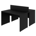 Móveis de Madeira Mesa Dupla para Escritório 1,20x1,35mm - S/ Gavetas - PRETO/PRETO - 26070 Móveis de Madeira Mesa Dupla para Escritório 1,20x1,35mm - S/ Gavetas - PRETO/PRETO - 26070