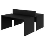 Móveis de Madeira Mesa Dupla para Escritório 1,50x1,35mm - S/ Gavetas - PRETO/PRETO - 26072 Móveis de Madeira Mesa Dupla para Escritório 1,50x1,35mm - S/ Gavetas - PRETO/PRETO - 26072