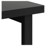 Móveis de Madeira Mesa em L PÉ QUADRO (Mesa 1,50m + Mesa Auxiliar) - C/ Gavetas - PRETO / PRETO - 26210 Móveis de Madeira Mesa em L PÉ QUADRO (Mesa 1,50m + Mesa Auxiliar) - C/ Gavetas - PRETO / PRETO - 26210