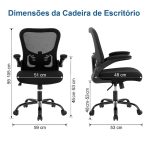 Cadeiras Escritório Cadeira de Escritório Tela NYO - Cor Preto - 20097