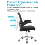 Cadeiras Escritório Cadeira de Escritório Tela NYO - Cor Preto - 20097