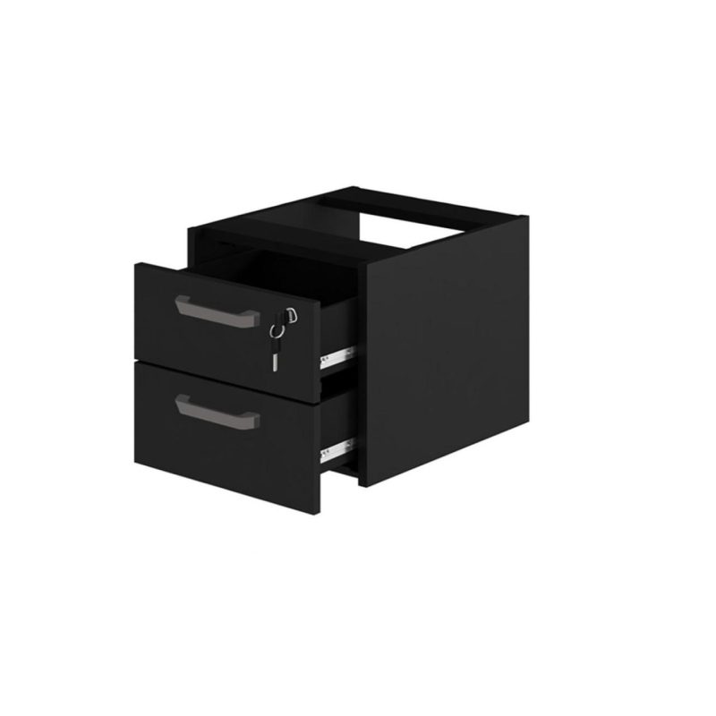 Móveis de Madeira Mesa em L PÉ QUADRO (Mesa 1,70m + Mesa Auxiliar) - C/ Gavetas - PRETO / PRETO - 26211 Móveis de Madeira Mesa em L PÉ QUADRO (Mesa 1,70m + Mesa Auxiliar) - C/ Gavetas - PRETO / PRETO - 26211