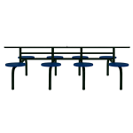 Refeitório Mesa para Refeitório FIXA 8 Lugares MDP Branco de 25 mm - Assento AZUL - 50101