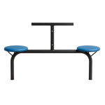 Refeitório Mesa para Refeitório FIXA 8 Lugares MDP Branco de 25 mm - Assento AZUL - 50101