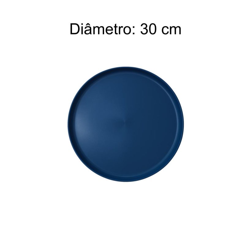 Refeitório Mesa para Refeitório FIXA 8 Lugares MDP Branco de 25 mm - Assento AZUL - 50101