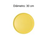 Refeitório Mesa para Refeitório FIXA 8 Lugares MDP Branco de 25 mm - Assento AMARELO - 50102