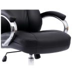 Cadeiras Escritório Cadeira Escritório Presidente BOSS com Base Cromada - Corino Preto  - 31401 Cadeiras Escritório Cadeira Escritório Presidente BOSS com Base Cromada - Corino Preto  - 31401