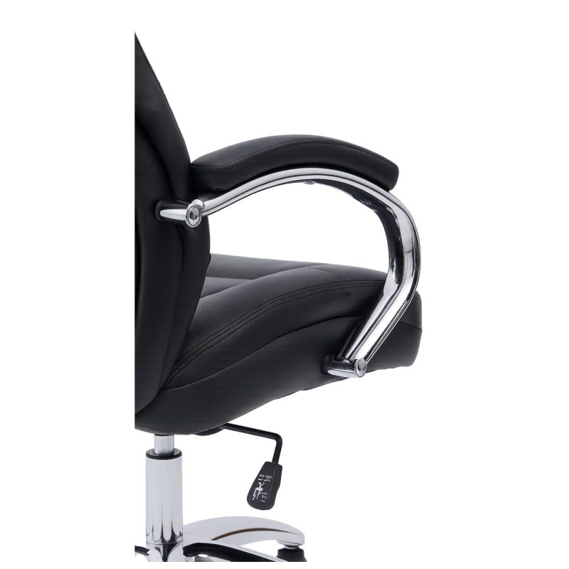 Cadeiras Escritório Cadeira Escritório Presidente BOSS com Base Cromada - Corino Preto  - 31401 Cadeiras Escritório Cadeira Escritório Presidente BOSS com Base Cromada - Corino Preto  - 31401