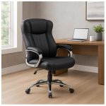 Cadeiras Escritório Cadeira Escritório Presidente BOSS com Base Cromada - Corino Preto  - 31401 Cadeiras Escritório Cadeira Escritório Presidente BOSS com Base Cromada - Corino Preto  - 31401