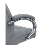 Cadeiras Escritório Cadeira Escritório Presidente BOSS com Base Cromada - Corino Cinza - 31403 Cadeiras Escritório Cadeira Escritório Presidente BOSS com Base Cromada - Corino Cinza - 31403