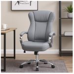 Cadeiras Escritório Cadeira Escritório Presidente BOSS com Base Cromada - Corino Cinza - 31403 Cadeiras Escritório Cadeira Escritório Presidente BOSS com Base Cromada - Corino Cinza - 31403