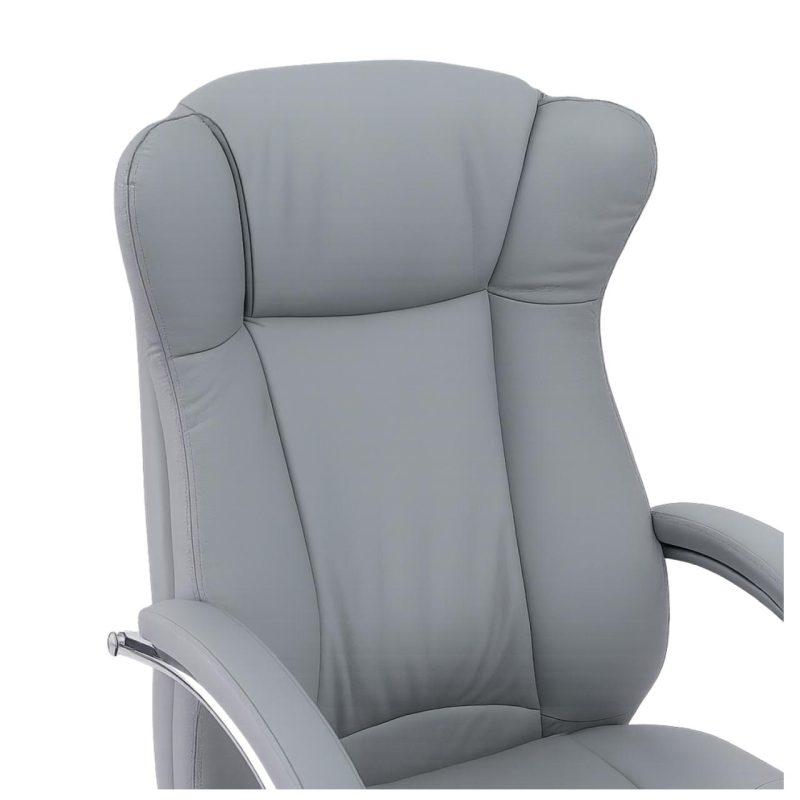Cadeiras Escritório Cadeira Escritório Presidente BOSS com Base Cromada - Corino Cinza - 31403 Cadeiras Escritório Cadeira Escritório Presidente BOSS com Base Cromada - Corino Cinza - 31403