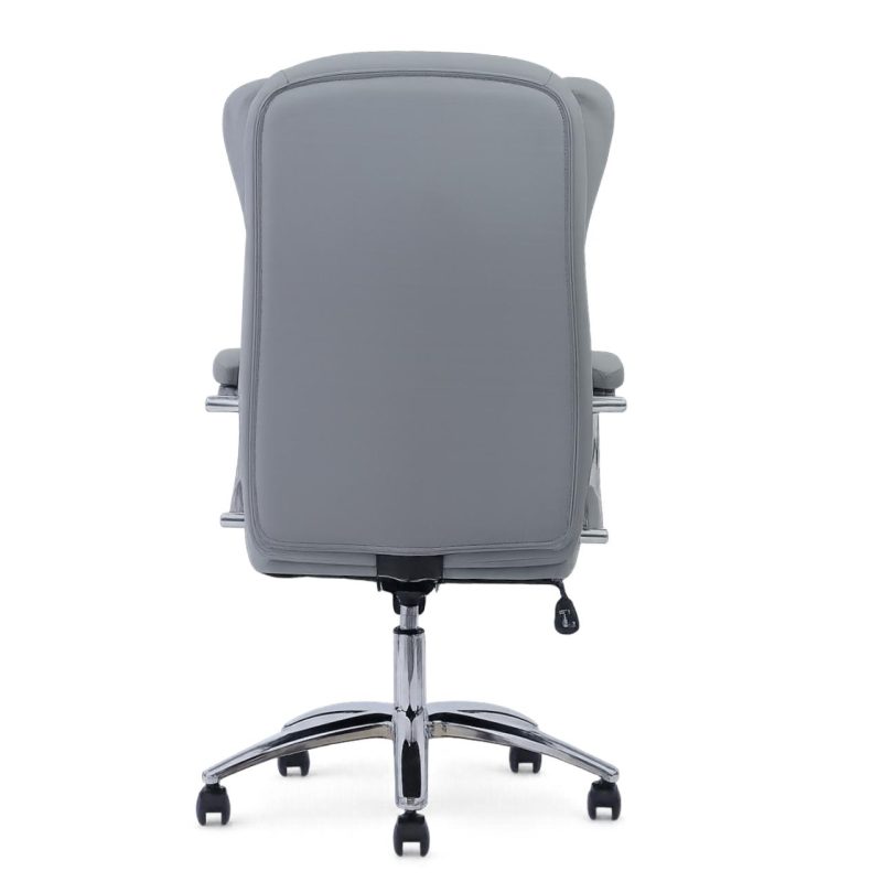 Cadeiras Escritório Cadeira Escritório Presidente BOSS com Base Cromada - Corino Cinza - 31403 Cadeiras Escritório Cadeira Escritório Presidente BOSS com Base Cromada - Corino Cinza - 31403