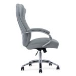 Cadeiras Escritório Cadeira Escritório Presidente BOSS com Base Cromada - Corino Cinza - 31403 Cadeiras Escritório Cadeira Escritório Presidente BOSS com Base Cromada - Corino Cinza - 31403