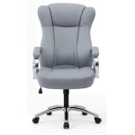 Cadeiras Escritório Cadeira Escritório Presidente BOSS com Base Cromada - Corino Cinza - 31403 Cadeiras Escritório Cadeira Escritório Presidente BOSS com Base Cromada - Corino Cinza - 31403