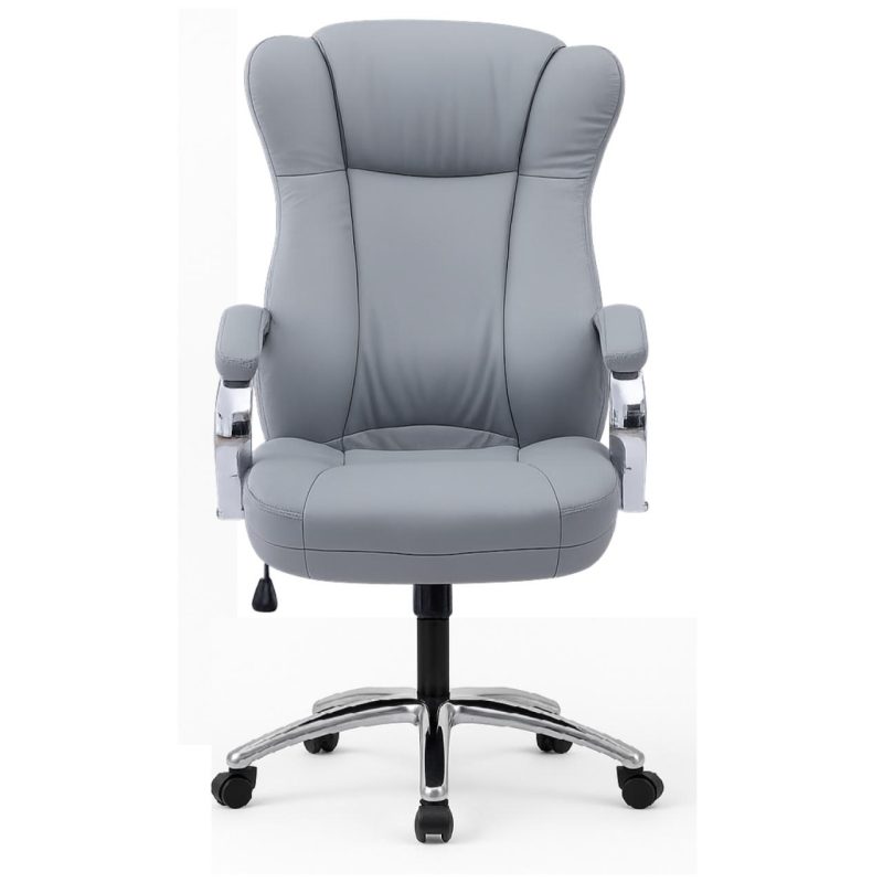 Cadeiras Escritório Cadeira Escritório Presidente BOSS com Base Cromada - Corino Cinza - 31403 Cadeiras Escritório Cadeira Escritório Presidente BOSS com Base Cromada - Corino Cinza - 31403