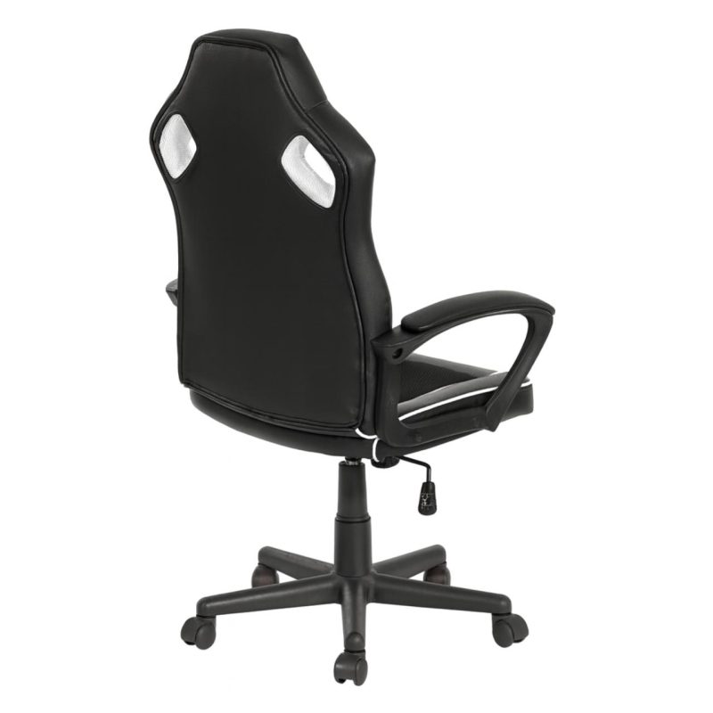Cadeiras Escritório Cadeira Gamer Escritório Giratória NEXX - Cor Preto / Branco - 30082 Cadeiras Escritório Cadeira Gamer Escritório Giratória NEXX - Cor Preto / Branco - 30082