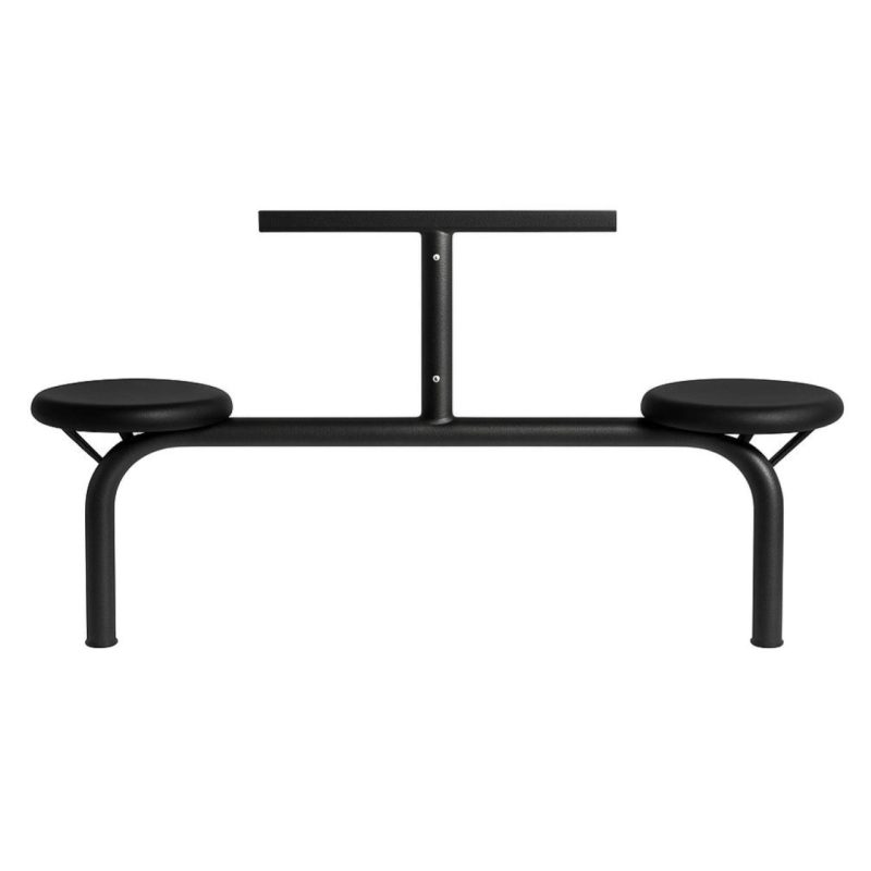 Mesa para Refeitório FIXA 8 Lugares MDP Branco de 25 mm - Assento PRETO - 50104 Mesa para Refeitório FIXA 8 Lugares MDP Branco de 25 mm - Assento PRETO - 50104