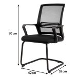 Cadeira de Escritório Interlocutor Tela JOY - Cor Preto - 34008 Cadeira de Escritório Interlocutor Tela JOY - Cor Preto - 34008