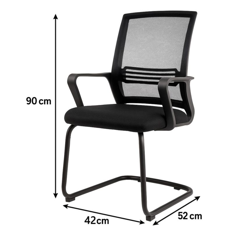 Cadeira de Escritório Interlocutor Tela JOY - Cor Preto - 34008 Cadeira de Escritório Interlocutor Tela JOY - Cor Preto - 34008