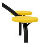 Mesa para Refeitório FIXA 4 Lugares MDP Branco de 25 mm - Assento AMARELO - 50303 Mesa para Refeitório FIXA 4 Lugares MDP Branco de 25 mm - Assento AMARELO - 50303