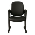 Cadeiras Escritório Poltrona Auditório Rebatível  01 Lugar – Linha Premium - Corino Preto - 38001 Cadeiras Escritório Poltrona Auditório Rebatível  01 Lugar – Linha Premium - Corino Preto - 38001