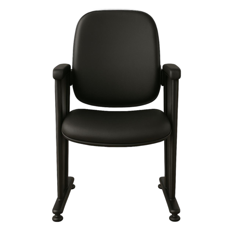 Auditório Poltrona Auditório Rebatível  01 Lugar – Linha Premium - Corino Preto - 38101