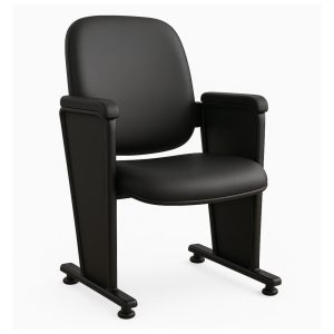 Auditório Poltrona Auditório Rebatível  01 Lugar – Linha Premium - Corino Preto - 38101