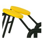 Mesa para Refeitório ESCAMOTEÁVEL 06 Lugares MDP Branco de 25 mm - Assento AMARELO - 50602