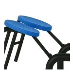 Mesa para Refeitório ESCAMOTEÁVEL 06 Lugares MDP Branco de 25 mm - Assento AZUL - 50601