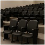 Auditório Poltrona Auditório Rebatível  01 Lugar – Linha Premium - Corino Preto - 38101