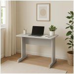 Mesa Escritório 0,80x0,60m - JOB - CINZA/CINZA - 43087