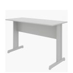 Mesa Escritório 1,50×0,60m – Sem Gavetas – JOB – CINZA/CINZA – 43098