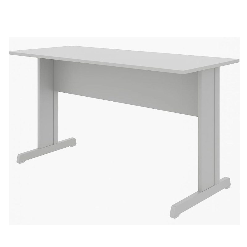 Mesa Escritório 1,20x0,60m - Sem Gavetas - JOB - CINZA/CINZA - 43099