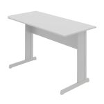 Mesa Escritório 1,50×0,60m – Sem Gavetas – JOB – CINZA/CINZA – 43098