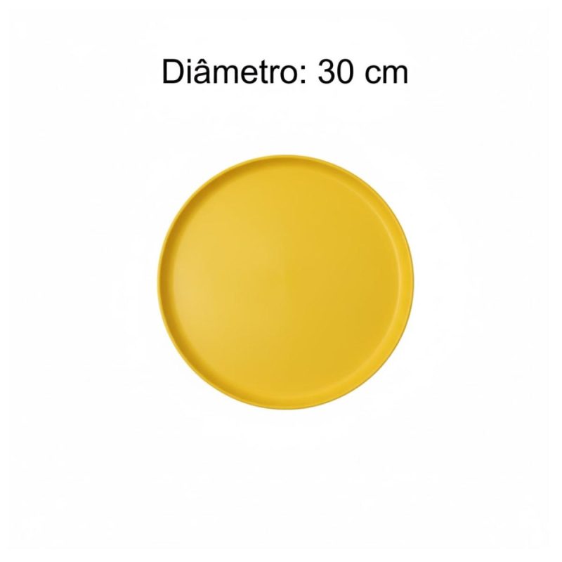 Mesa para Refeitório ESCAMOTEÁVEL 08 Lugares MDP Branco de 25 mm - Assento AMARELO - 50802