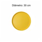 Mesa para Refeitório ESCAMOTEÁVEL 06 Lugares MDP Branco de 25 mm - Assento AMARELO - 50602