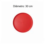 Mesa para Refeitório ESCAMOTEÁVEL 10 Lugares MDP Branco de 25 mm - Assento VERMELHO - 50904
