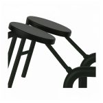 Mesa para Refeitório ESCAMOTEÁVEL 08 Lugares MDP Branco de 25 mm - Assento PRETO - 50804