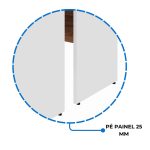 Móveis de Madeira Estação de Trabalho Dupla 1,50×1,35m 02 Lugares sem Gavetas c/  tomadas PÉ PAINEL - Nogal Sevilha/Champanhe - 34450