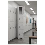 Sem categoria Armário Roupeiro de Aço c/ 04 Portas Pequenas - 1,96x0,33x0,35m - 10905