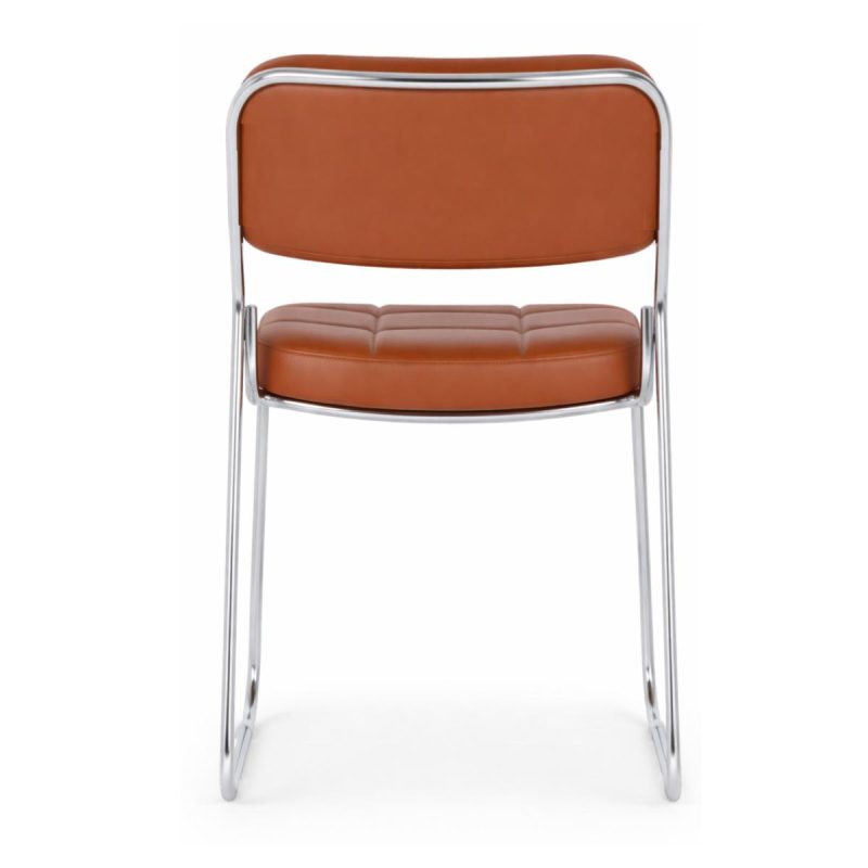 Cadeira Interlocutor Estofada Denver - Cor Caramelo - 34410