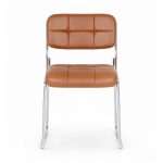 Cadeira Interlocutor Estofada Denver - Cor Caramelo - 34410