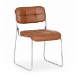 Cadeira Interlocutor Estofada Denver - Cor Caramelo - 34410