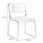 Cadeira Interlocutor Estofada Denver - Cor Branco - 30408