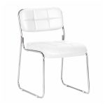 Cadeira Interlocutor Estofada Denver - Cor Branco - 30408