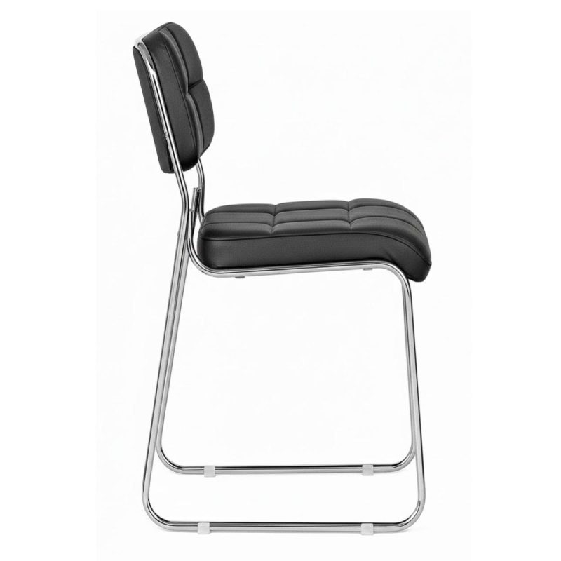 Cadeira Interlocutor Estofada Denver - Cor Preto - 30405